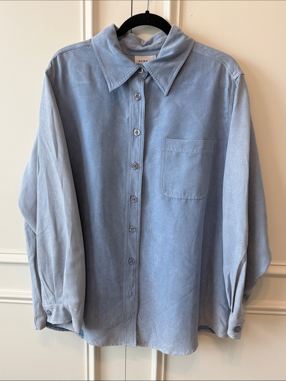 Avenue Light Blue Women's Button-Down Shirt